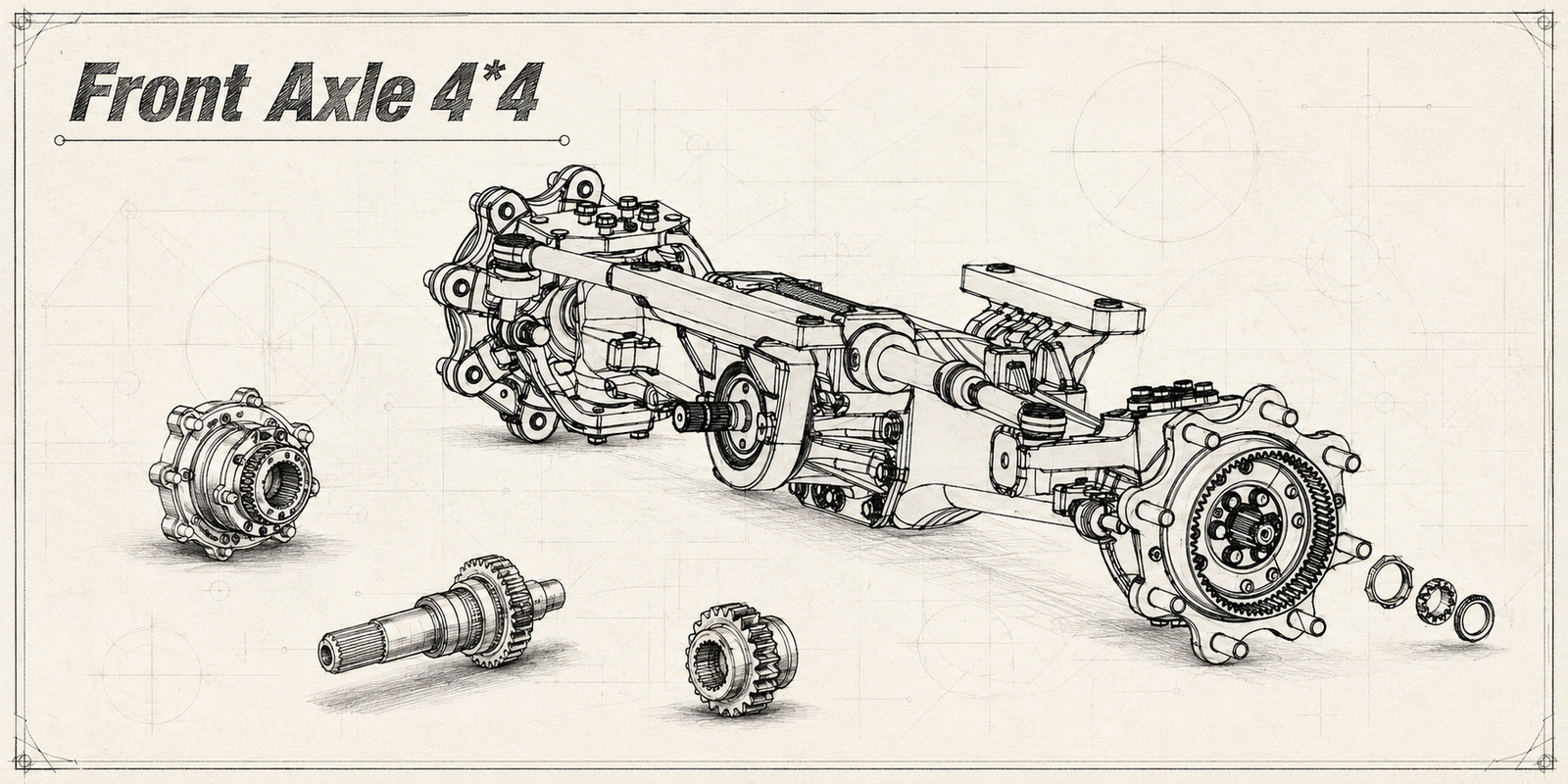 4-WD Front Axle