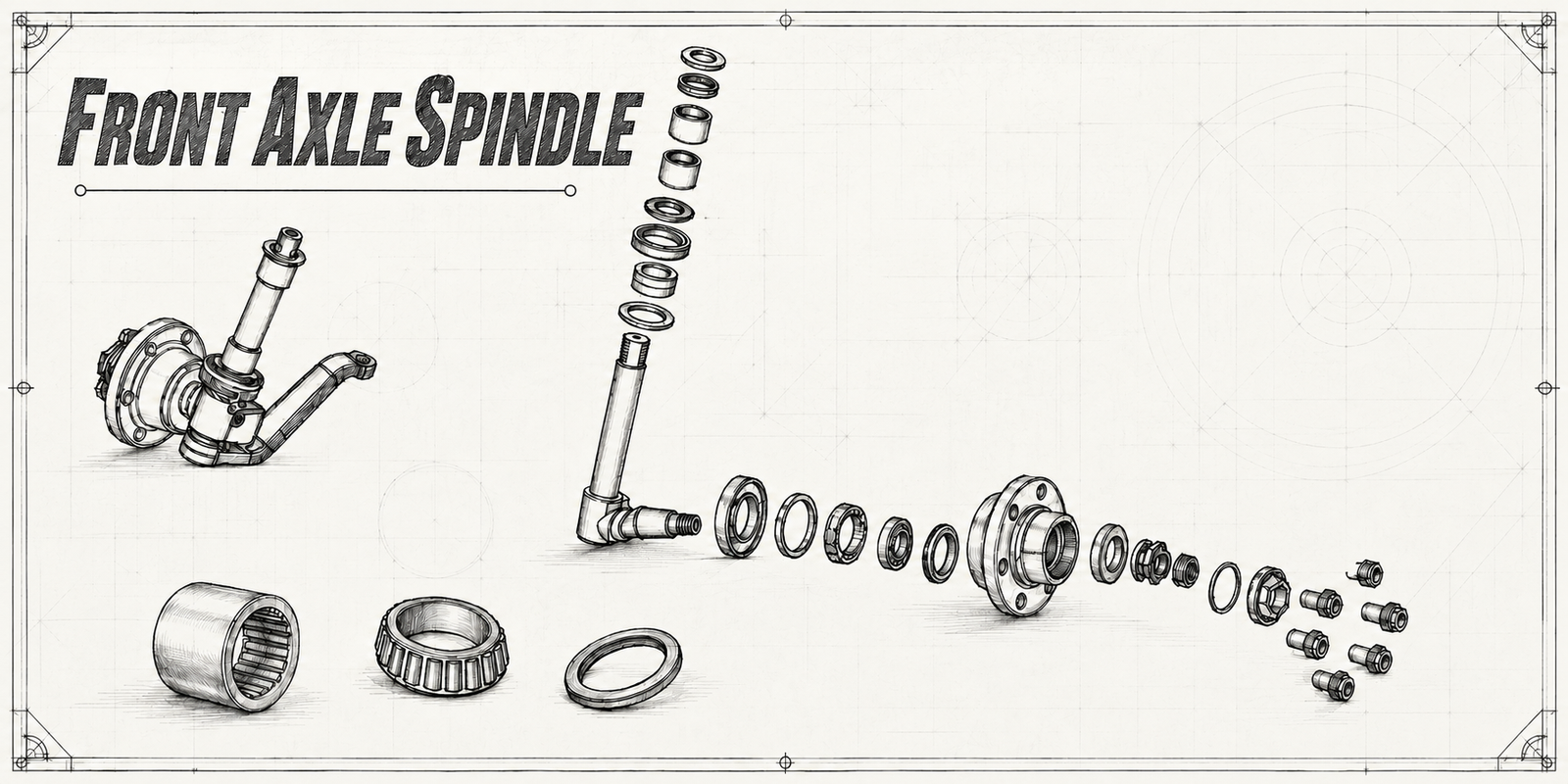Front Axle Assembly - Spindle
