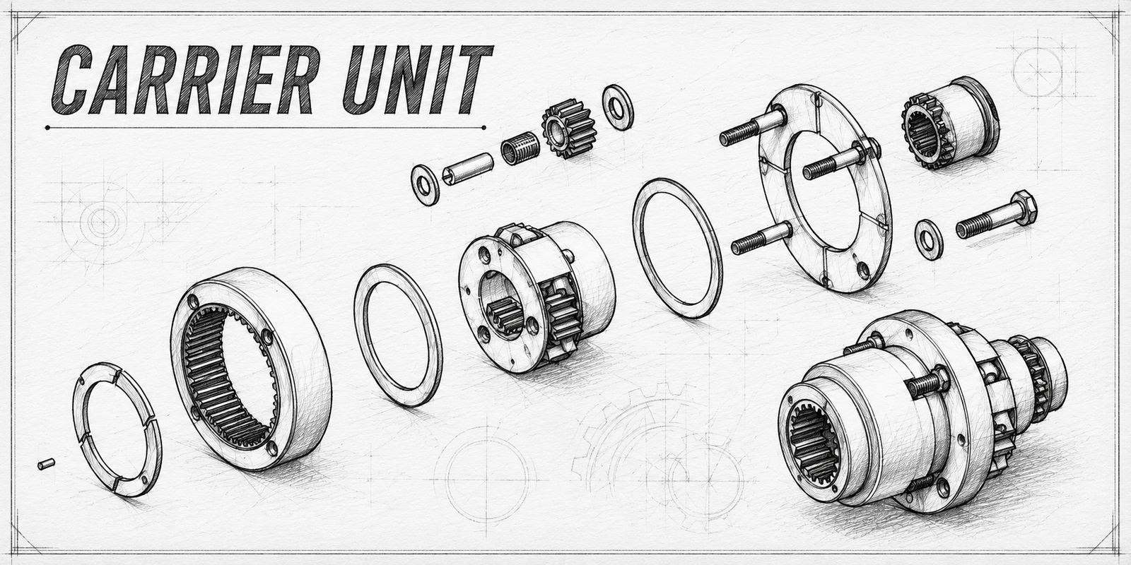 Pinion Star Washer and Carrier Unit